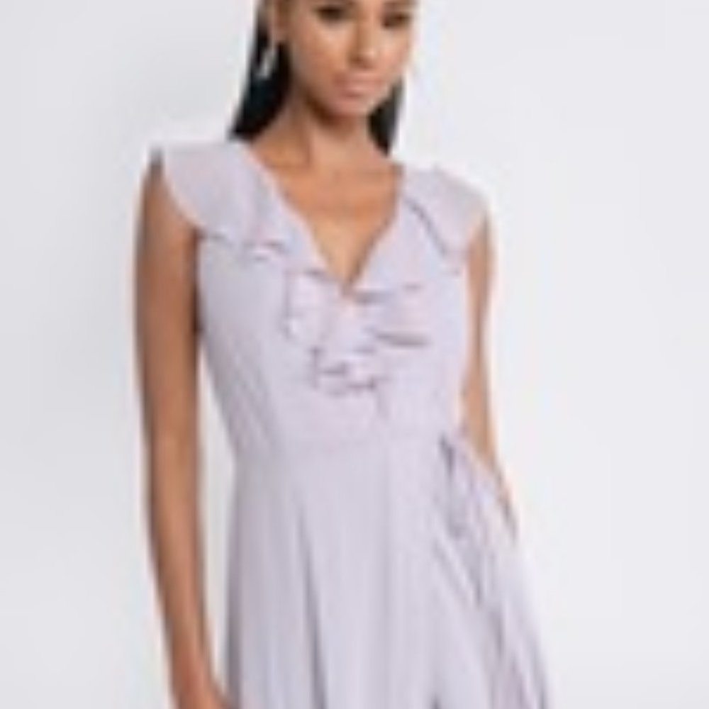 Lavender bridesmaid dress TOBI TREASURE ME LILAC RUFFLE MAXI DRESS